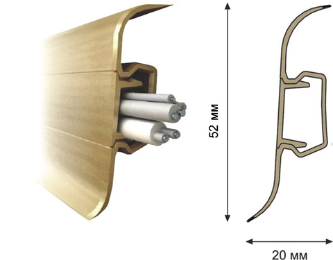 Плинтус GRACE RICO- 80 Дуб альпийский