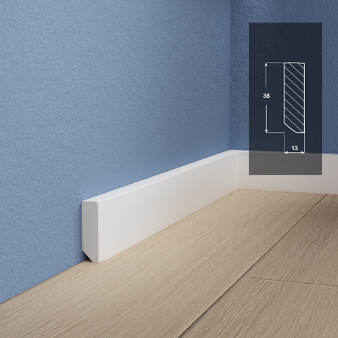 Плинтус GRACE FLINT МК 38 - белый