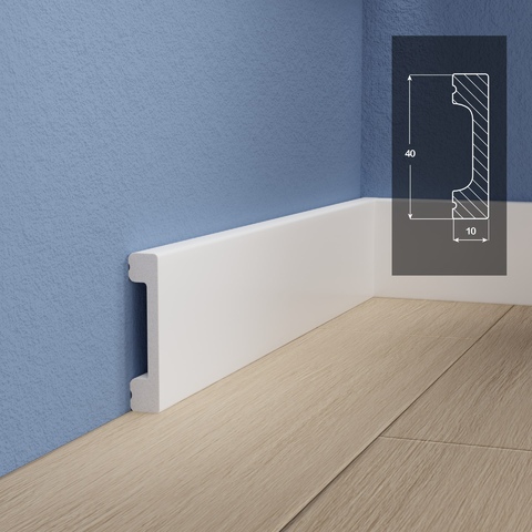 Плинтус GRACE FLINT МК 40 - белый