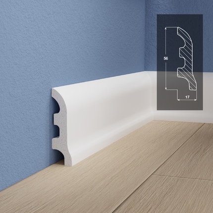 Плинтус GRACE FLINT МS56 - белый