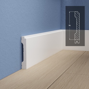 Плинтус GRACE FLINT МK70L - белый