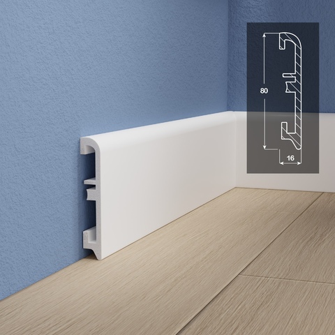 Плинтус GRACE FLINT 80 MC Extra