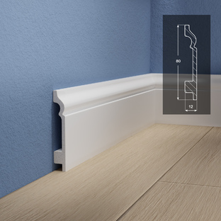 Плинтус GRACE FLINT 80 Twist Light