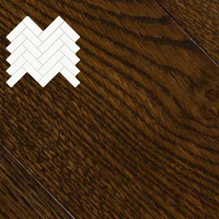 Паркетная доска массив Смолевичи - Дуб Шоколадный Английская ёлка селект